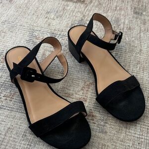Old Navy Black Suede Block Heel Women's Sandals